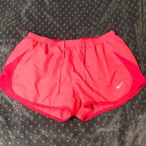 Bright pink nike shorts